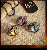 Punk Rock Claw Zircon Stone Evil Eyeball Skull Ring - Rings Universe