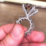 Vintage Oval Pear Heart cut 8ct Lab Diamond Luxury Ring - Rings Universe
