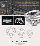 Vintage Silver AAA+ CZ Diamonds Bridal Ring Set - Rings Universe