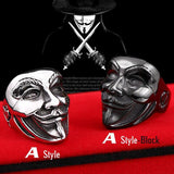 V for vendetta Men Biker Ring - ringsuniverse
