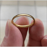 Gold Color Dome Polished Tungsten Carbide Wedding Rings - ringsuniverse