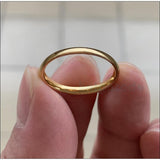 Gold Color Dome Polished Tungsten Carbide Wedding Rings - ringsuniverse