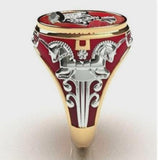 Creative Personality Two-tone Knight Rings for Men - ringsuniverse