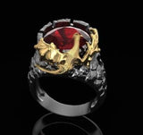 Creative Personality Two-tone Knight Rings for Men - ringsuniverse