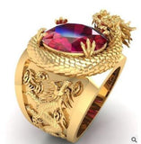 Creative Personality Two-tone Knight Rings for Men - ringsuniverse