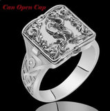 Creative Personality Two-tone Knight Rings for Men - ringsuniverse