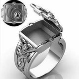 Creative Personality Two-tone Knight Rings for Men - ringsuniverse