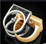 Creative Personality Two-tone Knight Rings for Men - ringsuniverse