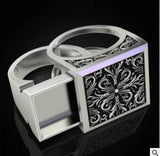 Creative Personality Two-tone Knight Rings for Men - ringsuniverse