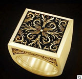 Creative Personality Two-tone Knight Rings for Men - ringsuniverse
