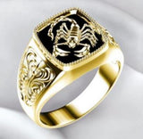 Creative Personality Two-tone Knight Rings for Men - ringsuniverse