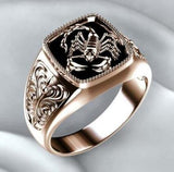 Creative Personality Two-tone Knight Rings for Men - ringsuniverse