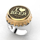 Creative Personality Two-tone Knight Rings for Men - ringsuniverse