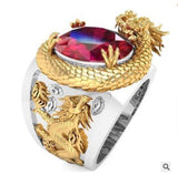 Creative Personality Two-tone Knight Rings for Men - ringsuniverse