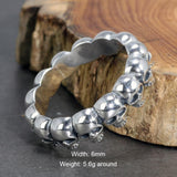 Silver Cool Couple Retro Style Skull Ring - Rings Universe