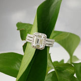AAA+ Cz Crystals and Diamonds Wedding Engagement Rings set - ringsuniverse