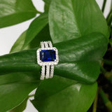 AAA+ Cz Crystals and Diamonds Wedding Engagement Rings set - ringsuniverse