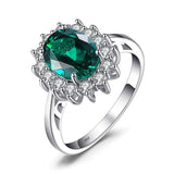 Fine Jewelry Lab Created Emerald Silver Ring - ringsuniverse