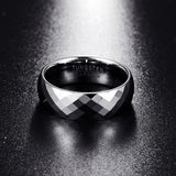Multi-Faceted High Polished Domed Tungsten Ring - Rings Universe
