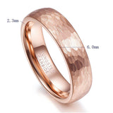 Classic Men Women Rose Gold Geometric Figure Tungsten Steel Wedding Rings - ringsuniverse