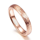 Classic Men Women Rose Gold Geometric Figure Tungsten Steel Wedding Rings - ringsuniverse