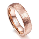 Classic Men Women Rose Gold Geometric Figure Tungsten Steel Wedding Rings - ringsuniverse