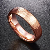 Classic Men Women Rose Gold Geometric Figure Tungsten Steel Wedding Rings - ringsuniverse