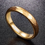 Classic Men Women Rose Gold Geometric Figure Tungsten Steel Wedding Rings - ringsuniverse