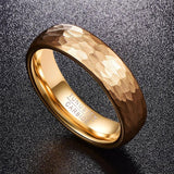 Classic Men Women Rose Gold Geometric Figure Tungsten Steel Wedding Rings - ringsuniverse
