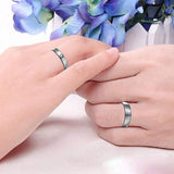 Couples Brushed Finish Dome Matte Black Tungsten Carbide Wedding Rings - ringsuniverse