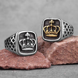 Trendy Cool Crown Gold Silver Color Men Rings - ringsuniverse
