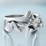 Thai kitten Silver Color Retro Ring - Rings Universe