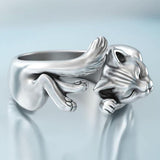 Thai kitten Silver Color Retro Ring - Rings Universe