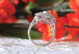 2021 New Design Fashion Silver Unique Blue Crystals Ring - ringsuniverse
