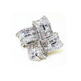 Big Flower Luxury Simulated Diamond Engagement Wedding Ring - ringsuniverse