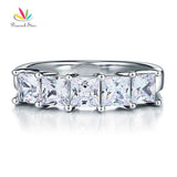 Princess Cut Five Stone 1.25 Ct Lab Diamond Wedding Ring - Rings Universe
