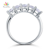 Princess Cut Five Stone 1.25 Ct Lab Diamond Wedding Ring - Rings Universe