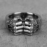Angry Fist Power Man Men Ring - ringsuniverse