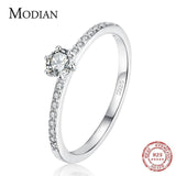 Simple Round Clear AAA+ Cubic Zirconia Diamonds Jewelry Ring - Rings Universe