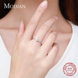 Simple Round Clear AAA+ Cubic Zirconia Diamonds Jewelry Ring - Rings Universe