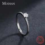 Simple Round Clear AAA+ Cubic Zirconia Diamonds Jewelry Ring - Rings Universe