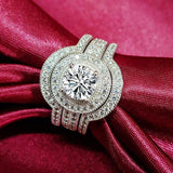 New Design 3pcs in one Silver Fine Jewelry Rings set - ringsuniverse