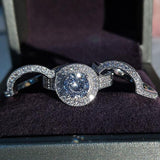 New Design 3pcs in one Silver Fine Jewelry Rings set - ringsuniverse