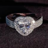 Fine Jewelry 2021 New Arrival Silver Heart Cut Ring - ringsuniverse