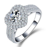 Fine Jewelry 2021 New Arrival Silver Heart Cut Ring - ringsuniverse