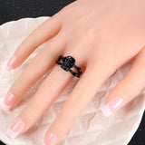 Heavy Skull Metal Gun Black Punk Ring - ringsuniverse