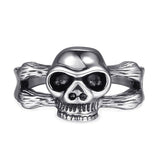 Heavy Skull Metal Gun Black Punk Ring - ringsuniverse