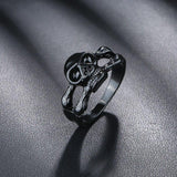Heavy Skull Metal Gun Black Punk Ring - ringsuniverse