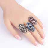 Vintage Collection of Antique Gold Crystal Rings - ringsuniverse