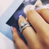 New arrival Appealing Silver AAA Zircon Diamonds Ring Set - ringsuniverse